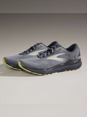 BROOKS Ghost 16 Primer Grey Lime Road Running Walking Sneakers Size 10.5 Medium